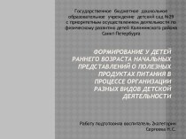 Презентация Разговор о правильном питании с детьми младшего дошкольного возраста