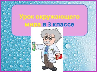 Презентация урока окружающего мира Свойства воды в жидком состоянии, 3 класс