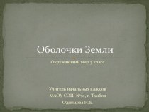 Презентация к уроку окружающего мира Оболочки Земли