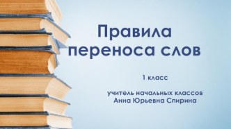 Презентация Правила переноса слов