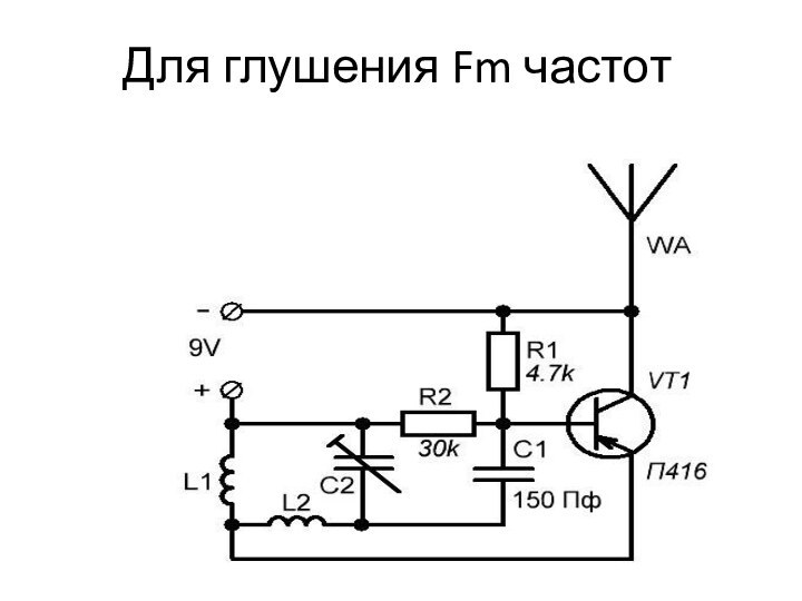 Для глушения Fm частот