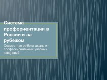 Система профориентации в России и за рубежом