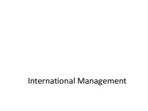 International management