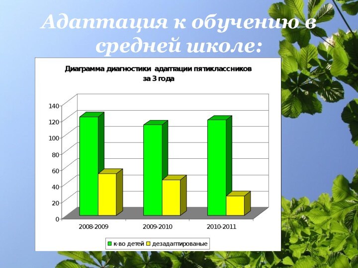 Адаптация к обучению в средней школе: