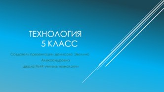 Технология					5 класс