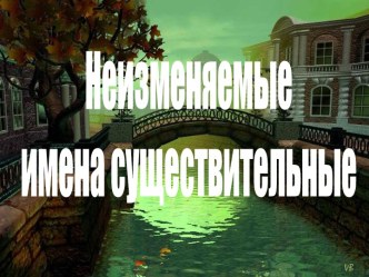 Неизменяемые имена существительные