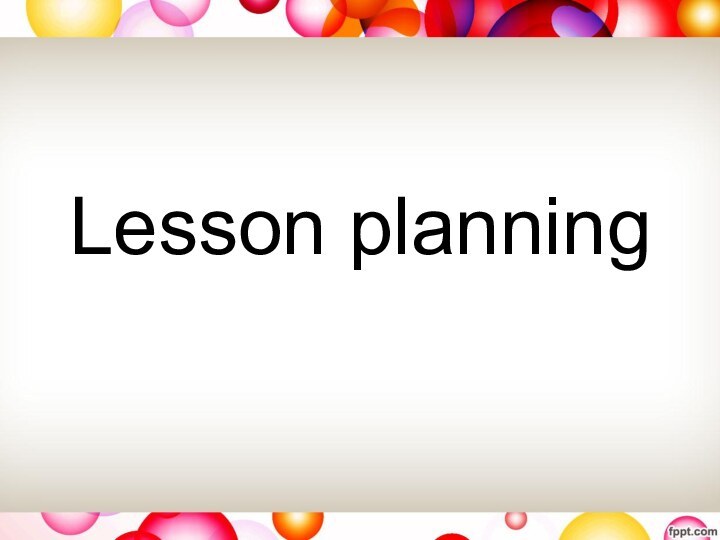 Lesson planning