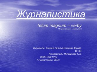 Журналистика