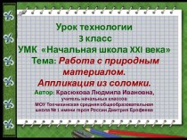 Аппликация из соломки