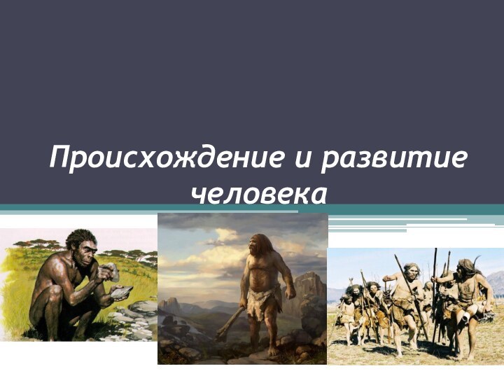 Происхождение и развитие человека