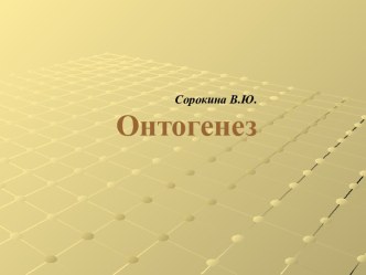 Онтогенез