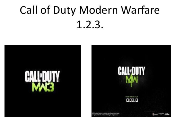 Call of Duty Modern Warfare 1.2.3.