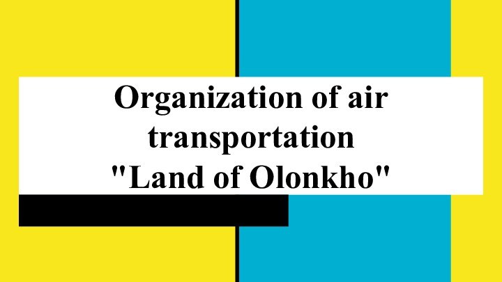 Organization of air transportation 