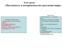 Численность и воспроизводство населения мира