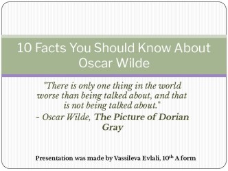 10 facts you should know about oscar wilde