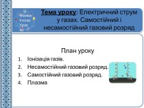 Тема уроку: Електричний струм у газах. Самостійний і несамостійний газовий розряд