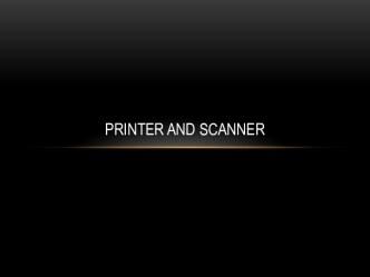 Printer and scanner