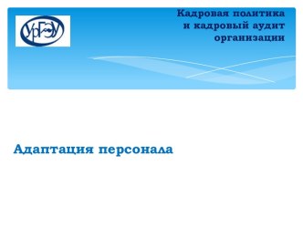 Кадровая политика и кадровый аудит организацииСекрет удачного выбора сотрудников прост —надо находить людей, которые хотят и умеют делать то,что Вы от них требуете Г. СельеГ. Селе