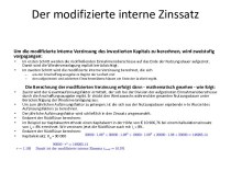 Der modifizierte interne zinssatz