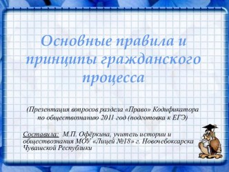 Основные правила и принципы гражданского процесса