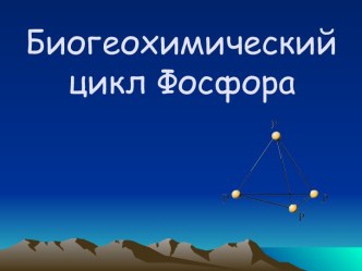 Биогеохимический цикл фосфора