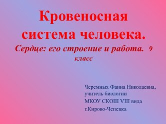 Кровеносная система человека