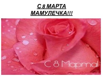 С 8 МАРТА МАМУЛЕЧКА!!!