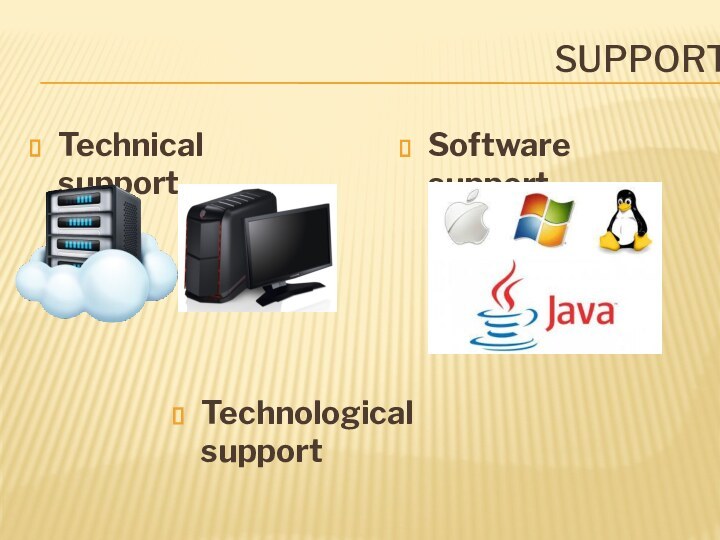 SupportTechnical supportSoftware supportTechnological support