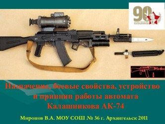 Назначение, боевые свойства, устройство и принцип работы автомата Калашникова АК-74