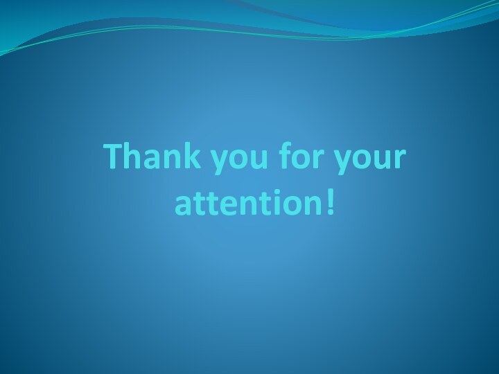 Thank you for your attention!