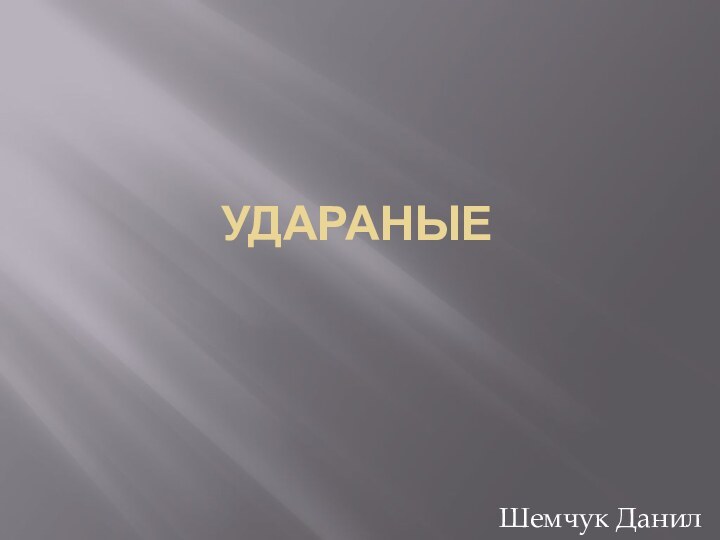 Удараные Шемчук Данил