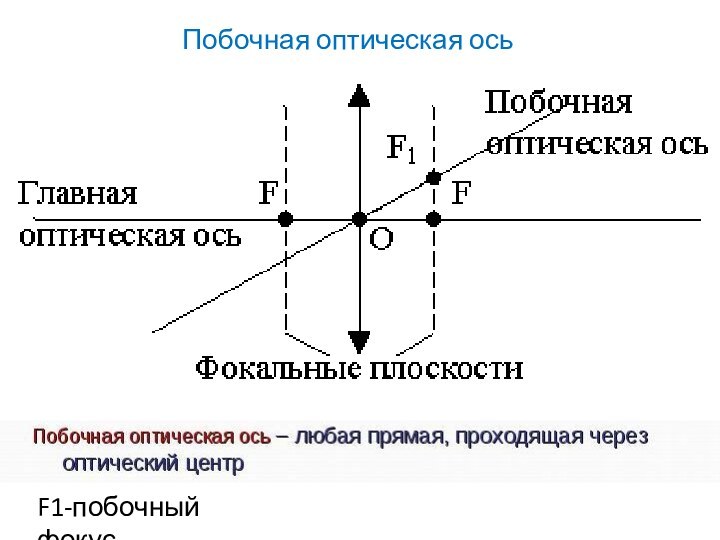 Побочная оптическая осьF1-побочный фокус