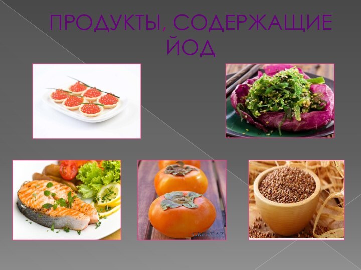 ПРОДУКТЫ, СОДЕРЖАЩИЕ ЙОД