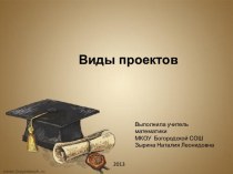 Виды школьных проектов