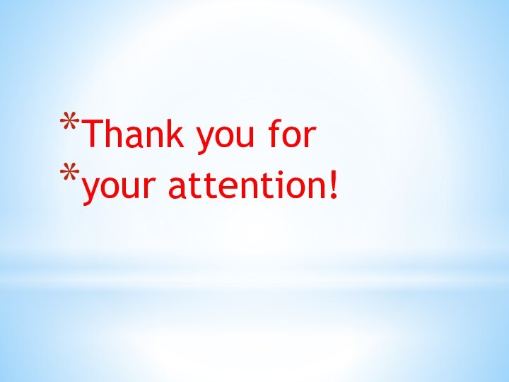 Thank you for your attention!