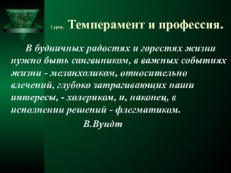 Темперамент и профессия