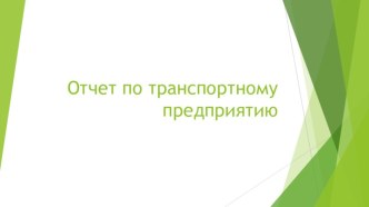 Отчет по транспортному предприятию