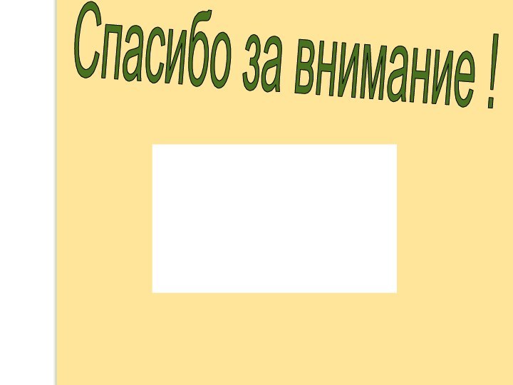 Спасибо за внимание !