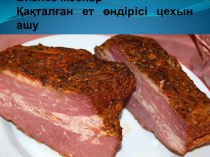 Бизнес-жоспарҚақталған ет өндірісі цехын ашу  