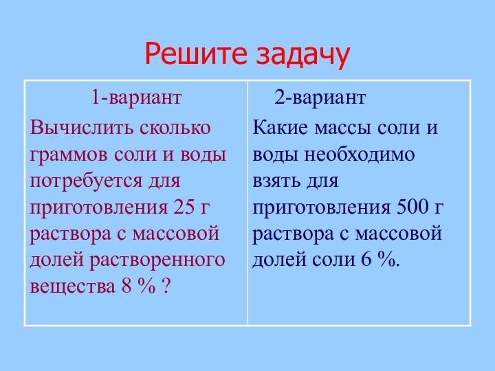 Решите задачу