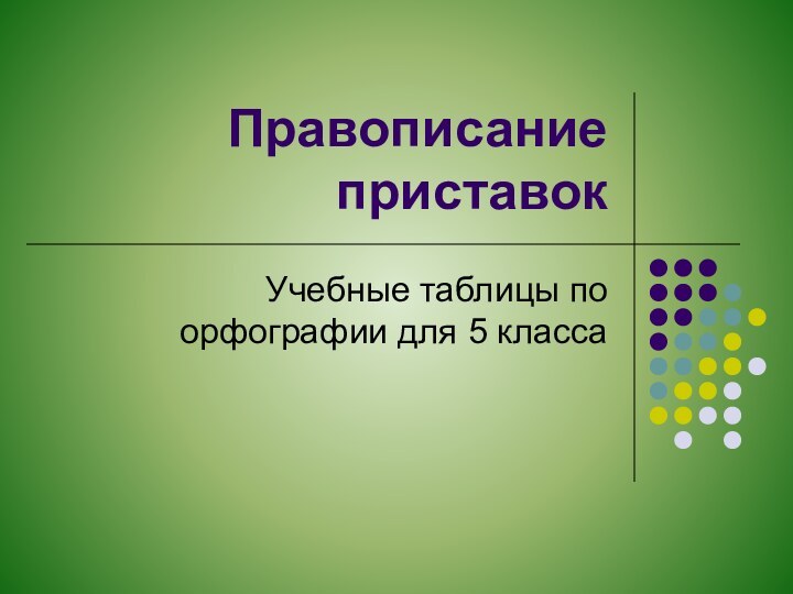 Правописание приставок Учебные таблицы по орфографии для 5 класса