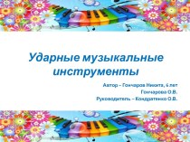 Ударные музыкальные инструменты