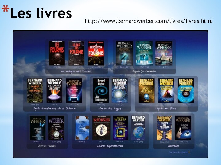 Les livreshttp://www.bernardwerber.com/livres/livres.html