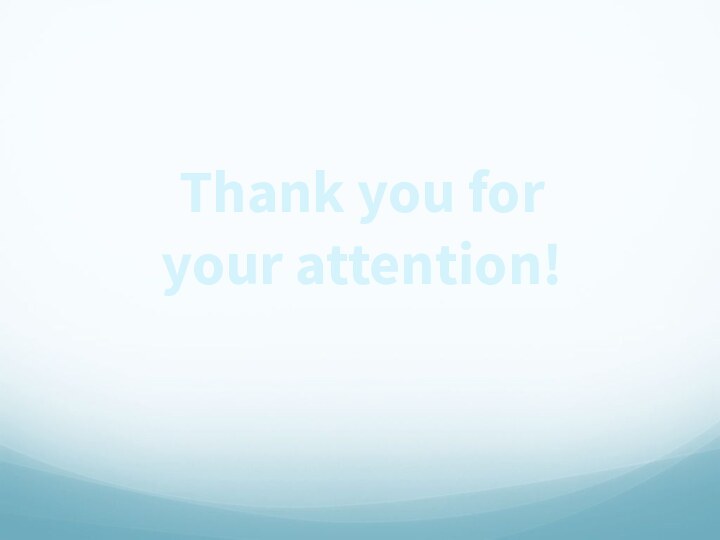 Thank you for your attention!