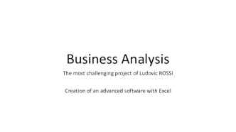 Business analysis