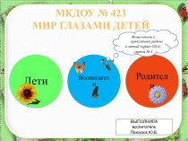 МКДОУ № 423МИР ГЛАЗАМИ ДЕТЕЙ