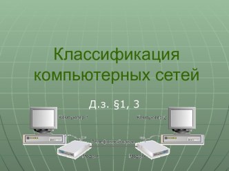 Классификация компьютерных сетей
