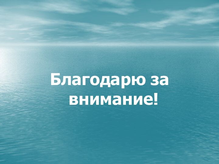 Благодарю за внимание!