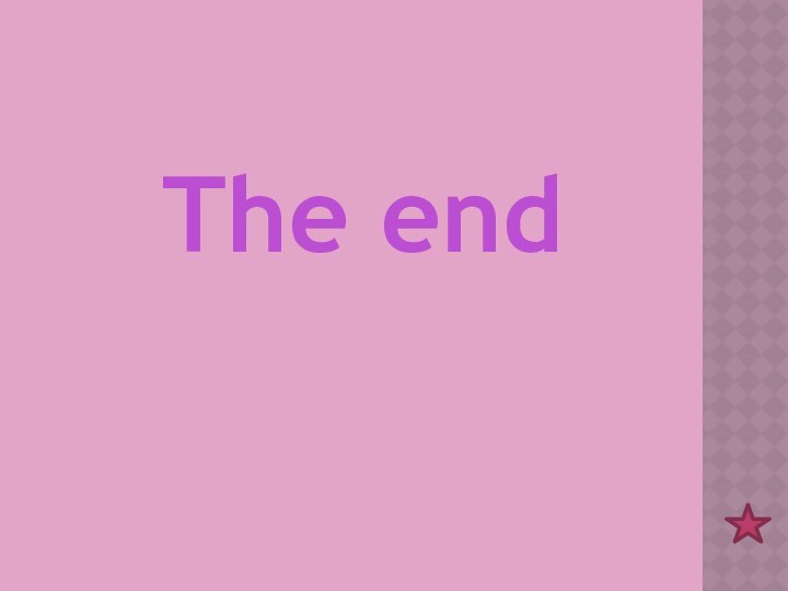 The end