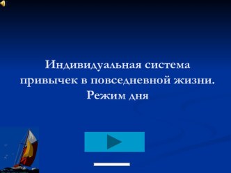 Индивидуальная система привычек в повседневной жизни